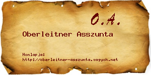 Oberleitner Asszunta névjegykártya